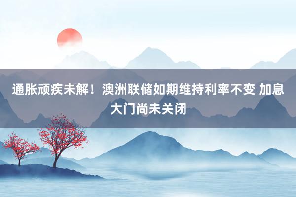 通胀顽疾未解！澳洲联储如期维持利率不变 加息大门尚未关闭