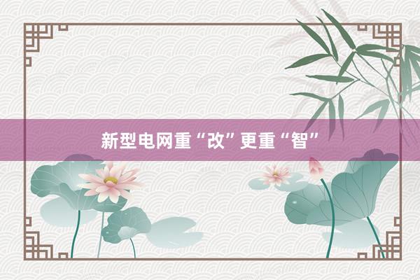 新型电网重“改”更重“智”