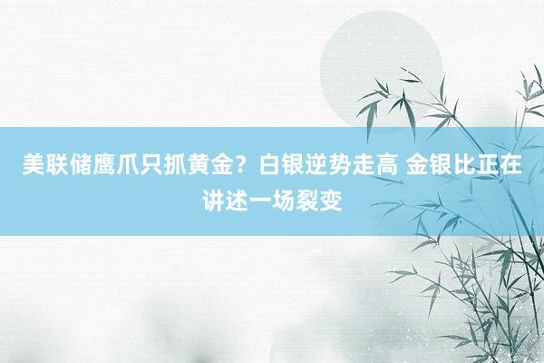 美联储鹰爪只抓黄金？白银逆势走高 金银比正在讲述一场裂变