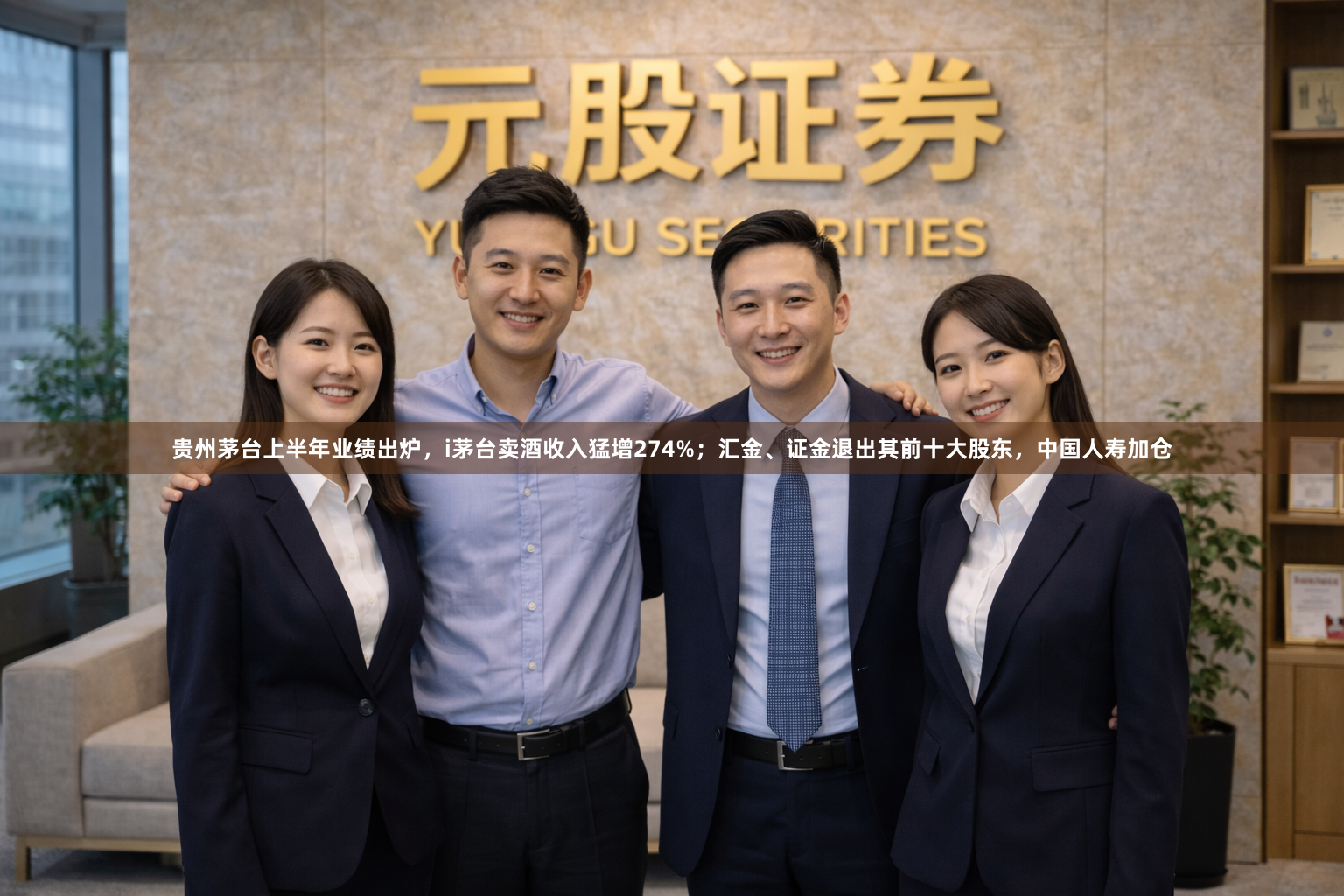 贵州茅台上半年业绩出炉，i茅台卖酒收入猛增274%；汇金、证金退出其前十大股东，中国人寿加仓