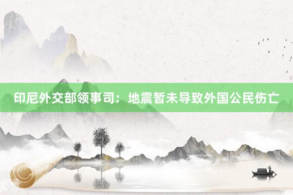 印尼外交部领事司：地震暂未导致外国公民伤亡