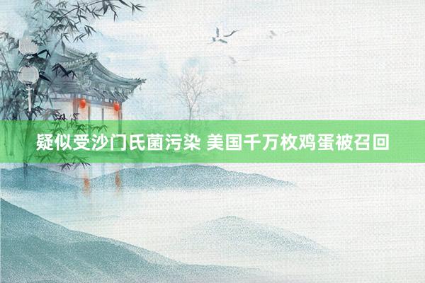 疑似受沙门氏菌污染 美国千万枚鸡蛋被召回
