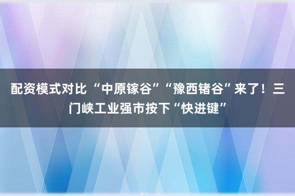 配资模式对比 “中原镓谷”“豫西锗谷”来了！三门峡工业强市按下“快进键”