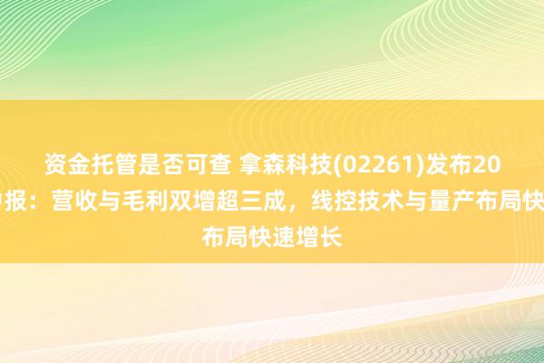 资金托管是否可查 拿森科技(02261)发布2026年中报：营收与毛利双增超三成，线控技术与量产布局快速增长