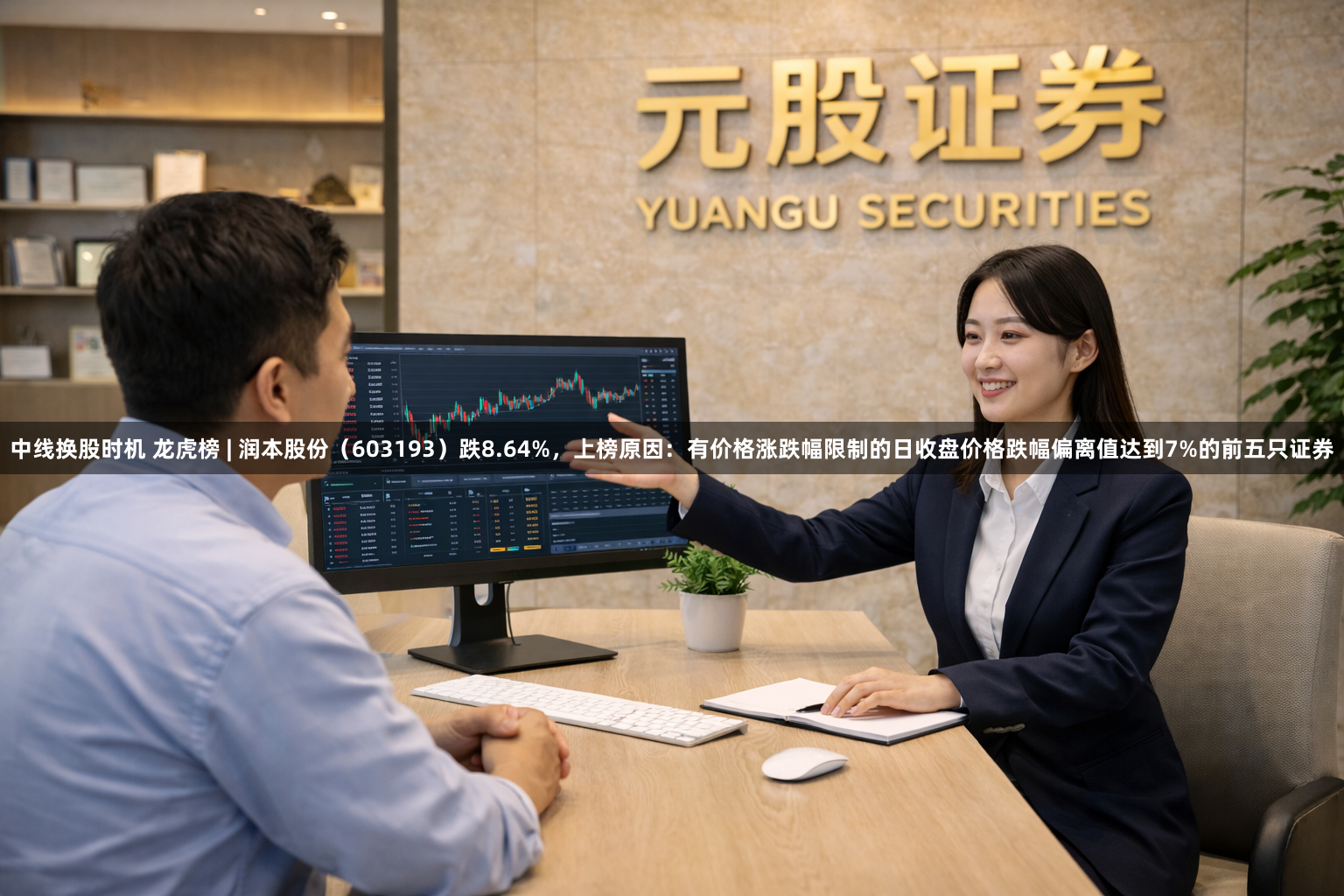 中线换股时机 龙虎榜 | 润本股份（603193）跌8.64%，上榜原因：有价格涨跌幅限制的日收盘价格跌幅偏离值达到7%的前五只证券
